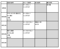 附属中学校6月9日からメニュー